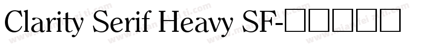 Clarity Serif Heavy SF字体转换
